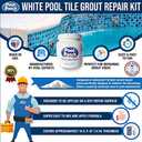 Pool Patch White Pool Tile Grout Repair Kit, 3-Pound, White