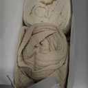 lulumoon Baby Muslin Crib Sheets - Toddler Cotton Fitted Crib Sheets Neutral for Boys and Girls 2Pack (White & Cream)