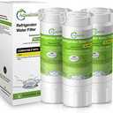 AQUALINK RWF5200A Water Filter Replacement for GE® XWF, WR17X30702, NSF 42 Certified, GBE21, GDE21, GDE25, GFE24, GFE26, GNE21, GNE25, GNE27, GWE19 French Door&Side by Side Water Filter 3Pack