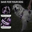 HEELE Dog Harness, No Pull Adjustable Padded Reflective Harness for Small Medium Large Dogs with Handle for Walking Training, Moon Night, M