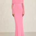 PRETTYGARDEN Fall Dresses for Women 2025 Elegant Off The Shoulder Long Sleeve Formal Wedding Guest Bodycon Maxi Dress(Pink,Medium) 
