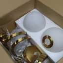 Modern Gold Pendant Light Glass Globe Chandelier Kitchen Island Ceiling Light Fixture for Bedroom Kitchen Living Room (2Pack)