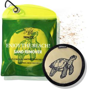 Beach Sand Remover Sand Eraser Wipe Mitt Family Towels Kids Women 2026 Summer Vacation Essentials Mexico Costa Rica Bahamas Trip Must Haves Hawaii Honeymoon Accessories Alaska Cruise Ship Gear 1Pcs (1pcs Cute Round Turtle)