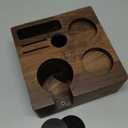 Walnut Espresso Tamping Station 54mm for Breville Machines Espresso Accessories Organizer Tamper Distributor Portafilter Holder and Multi Accessory Storage