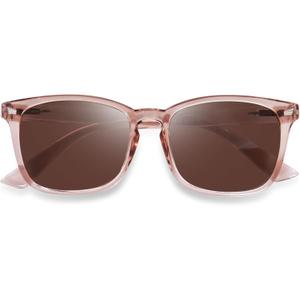 OPTOFENDY Reader Sunglasses for Women Men, Full Lens Outdoor Reading Sunglasses with Spring Hinge, UV400 Protection (Light Brown), Magnification Strength: 2.5 x