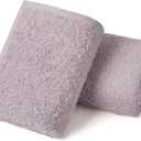 REDKISS 2-Pack Luxury Hand Towels, 16x32 Inch 450G 100% Cotton, Purple Quick-Dry Bathroom & Kitchen Towels, Super Soft and Highly Absorbent