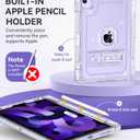 ZoneFoker Case for iPad Air 5th/ 4th Generation Case (2022/2020) 10.9'', for iPad Pro 11 Inch (4th/3rd/2nd/1st Gen), Hard Sturdy Slim Cover for iPad Air 5 4 th with Pencil Holder/Stand, Clear Glitter
