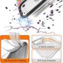 for iPhone 17 Pro Max Case Cute - Military-Grade 20 ft Drop Protection Shockproof Phone Case - Funny Passion Flower Design (6.9") Glitter Clear