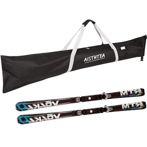 Aisthtea Ski Bag Snowboard Bag Ski Bag 1680D Waterproof and wear-resistant Polyester Adjustable Length Ski Sleeve Double Ski Boot BagTravel Bag For Unisex Skis Storage Fits Skis up to 180CM, Black