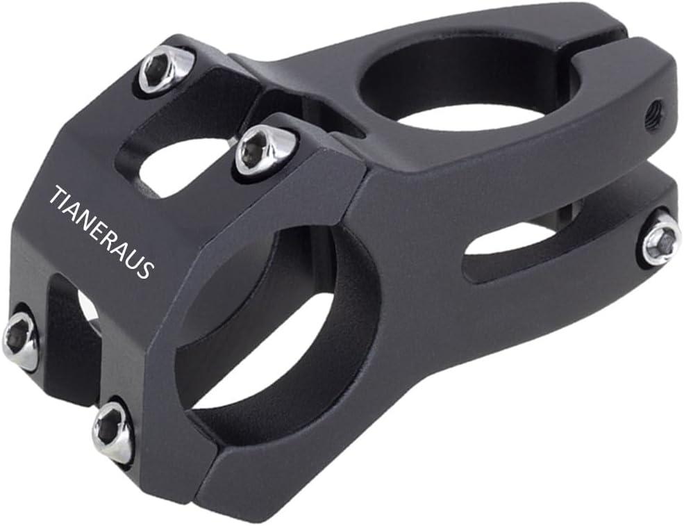 Bike Stem 45mm Short Bicycle Stem Handlebar Riser Extender for Road Bike, Mountain Bike, MTB, BMX, Cycling (Black)