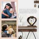 Pet Memorial Gift for Loss of Dog/Cat, Heart Shape Tealight Candle Holder with Glass Bottle for Pet's Teeth Whiskers or Ashes, Pet Sympathy, Thoughtful Remembrance, Bereavement Gifts (colorA)