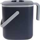 Blue Ginkgo Kitchen Compost Bin [5L / 1.32 GAL]  Filter-Free, Odor-Tight Countertop Food Waste Pail with Handles (Made in Korea, Gray)