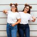 10 x Chipmunks Costumes Set,Chipmunk Ears Headband Black Round Frame Glasses,Fluffy Animal Hairband for Halloween Costume Accessories,Cosplay Party Supplies