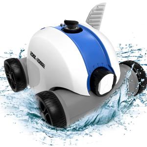 (2023 Model) Rock&Rocker Cordless Robotic Pool CleanerPool Vacuum with Dual-Drive Motors, Up to 90 Mins Runtime, Powerful Suction, Cleaning for Above or Inground Pools up to 861 Sq Ft, Blue