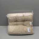 vctops Solid Square Seat Chair Pads Non Skid Soft Comfy Plush Dining Room Kitchen Office Chair Cushion with Ties (17" x 17" x 3",Beige)