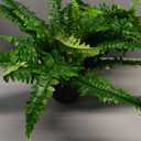 Fake Fern Potted Plant Artificial Boston Ferns in Pot 25 Leaves for Outdoors & Indoor Faux Fern Bush Plant for Patio Garden Farmhouse Windowsill Office Living Room Decoration Home Decor (Medium)