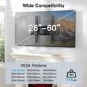 PERLESMITH Fixed TV Wall Mount Bracket, Low Profile Design for Most 26-60 inch LED LCD OLED-4K Flat Screen TVs up to 115lb, Ultra Slim Fixed TV Mount with Max VESA 400x400mm Fits 16 inch Wood Stud