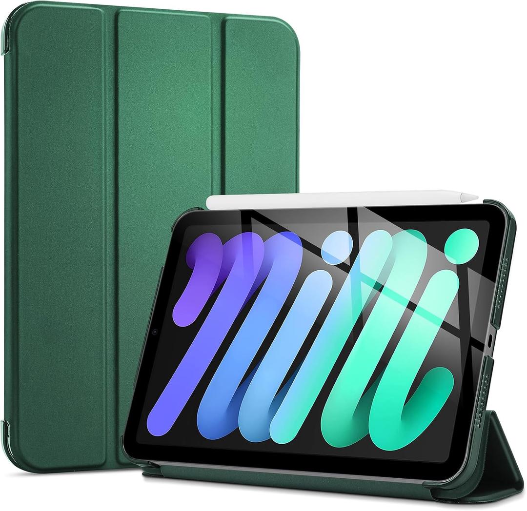 ProCase Smart Case for iPad mini 7 A17 Pro 2024/iPad Mini 6 2021 8.3 Inch iPad mini 7th/6th Gen, Hard Back Cover for iPad mini 8.3" 7th Gen A2995/A2996/A2993/6th Gen A2567 A2568 A2569 -Green
