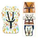 Baby High Chair Seat Cushion Liner Pad Cover Mat and 5 Point Harness Straps, 1 Set