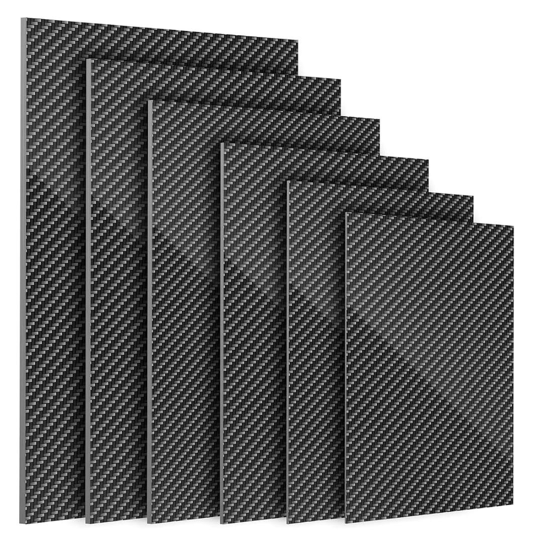 200x250x1mm Carbon Fiber Sheet,3K Twill Weave Carbon Fiber Plate Laminate Board Plate Panel Thickness Glossy Finish (Glossy, 1MM)