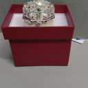 Double Ring Box for Wedding Ceremony, Engagement Proposal, Vintage White Crystal Gift (2 Slot)