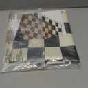 Tournament Chess Board, 20 Inch Silicone Mat, Black and White Squares with Mark