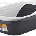 Arm & Hammer Rimmed Cat Litter Box with High Sides and Microban, Made in USA