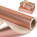 Rose Gold Metallic Wrapping Paper Roll, Solid Color Matte Gift Wrap Paper - Pearly Lustre, Light Rose Gold Gift Wrapping Paper for Birthday Wedding Christmas Mother's Day Baby Shower - 82.5FT 30inch x 33ft