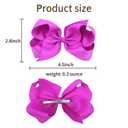 Oaoleer 40Pcs 4.5" Hair Bows Clips Grosgrain Ribbon, Alligator Clips, Barrettes Hair Accessories for Baby Girls Infants Toddlers Kids Teens Children (4.5 Inch, 20 Colors in Pairs)