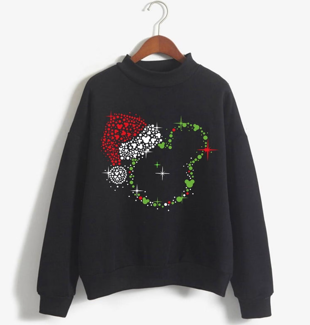 Eatbook Christmas Sweatshirt Xmas Sweatshirt for Women Oversized Merry and Bright Sweatshirts Magical Graphic Sweater M