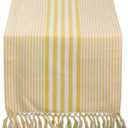 DII Multi Strip Kitchen Tabletop Collection, Table Runner, 14x72, Deep Yellow