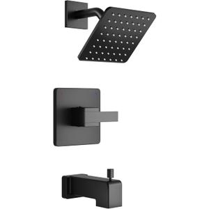 Replacement for Delta Shower Trim Kit 14 Series, All Metal Tub Shower Faucet Set, 6-Inch Matte Black Shower Head and Handle Set(Valve/Cartridge Not Included)