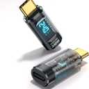 240W USB C Adapter Power Meter Tester (2 Pack) - Wattage, Voltage, Amperage LED Digital Display, Type C Male to Female Extension Connector for iPhone 15/16, MacBook, iPad & More USB C Cables/Devices