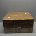 Bathroom Vessel Sink Oval Ceramic Sink with Waterfall Faucet and Drain Combo 16 Inch Marbling White Vessel Sink for Above Counter Artistic Bowl Sink