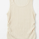 ANRABESS Womens Sleeveless Scoop Neck Tank Tops Summer Basic Top Casual Soft Slim Fit Racerback Shirts 2026 Trendy Outfits Light Khaki