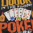 Distressed Quote Liquor In The Front Poker In The Rear T-Shirt M, Black