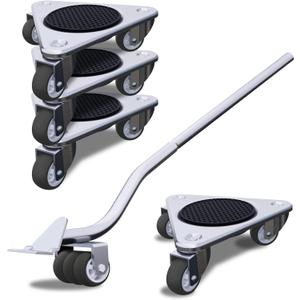 Set of 4 Super Duty Cup Dolly | Large Frame | Model 3310 | 3000-lb Capacity Per Set with Heavy Duty Phenolic Wheels
