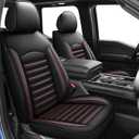 Seat Covers Fit for Dodge RAM 1500 2002-2024 2025 2026: Compatible with RAM 1500 2500 3500 Car Seat Cover Truck Pickup Crew Double Quad Cab 
(5 Seat, Red Line)