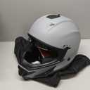 TRIANGLE Dual Sport Motorcycle Helmet Dirt Bike Helmets ATV Full Face Helmet for Adults Men with Internal Sunshield DOT Approved (Gray, L)