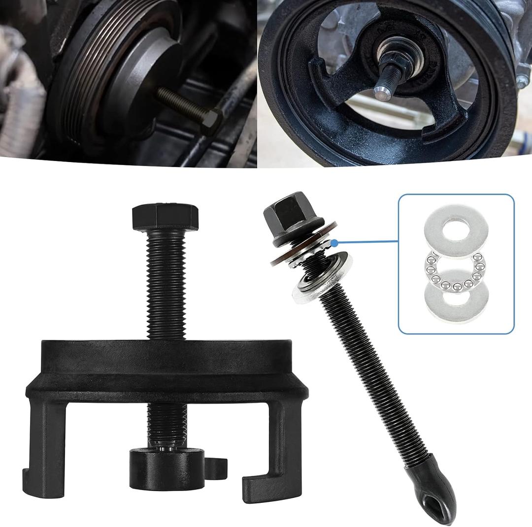 For GM 25264 Harmonic Balancer Puller and LS Harmonic Balancer Installation Tool 1997-UP V8 LS1 LS2 LS3 LS4 LSX LSA LS6 LQ4 LQ9, Crank Pulley Puller and Insatller Set for GM LS LT Engines