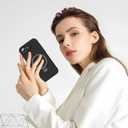 Mag-Ring Designed for iPhone 16E Case, Liquid Silicone [Moisturizing Factor] Extreme Soft Slim Phone Case with Stand [Compatible with MagSafe] for 16E 6.1 inch Men Women Black