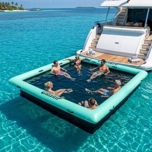 Inflatable Yacht Modular Pool Floating Dock Swim Platform with Safety Net