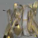 EUIRIO 60Pcs Gold Silverware Set, Stainless Steel Flatware Cutlery Set Service for 12, Mirror Polished Gold Utensils Set Include Forks Spoons Knives for Home, Wedding, Restaurant, Dishwasher Safe
