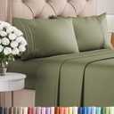 Queen Size 4 Piece Sheet Set - Comfy Breathable & Cooling Bed Sheets Set - Hotel Luxury Bedding for Women, Men, Kids, Teens, Boys & Girls - Deep Pockets, Soft and Wrinkle Free - Oeko-Tex - Sage Green