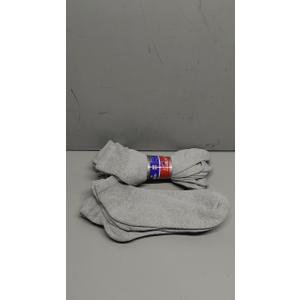 9 pairs Extra Wide Diabetic Cotton Socks Quarter NonBinding, Ankle Socks (Size 1015) Grey