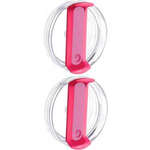2 Pack 40 OZ Clear Replacement Lids Fit for Stanley Travel Tumbler, Dustproof Spill Proof Splash Resistant Tumbler Covers (Hot Pink)