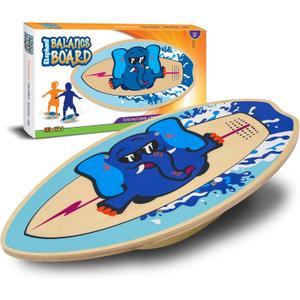 WALIKI Wood Balance Board | Ages 3-8 | Toddlers and Kids | (Blue)