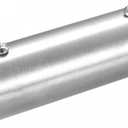 uxcell Rail Pipe Fitting 2-Way 100mm Length 202 Stainless Steel Straight Connector Brushed for 25mm/1" OD Handrail Railing 2 Pcs