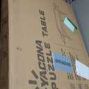 Yacona Puzzle Board 1500 Pieces,34.3x 26 Jigsaw Puzzle Table with Folding Legs,4 Drawers and Cover,Portable Board Game Table for Adults and Teens with No Installation Required (Wooden Color)