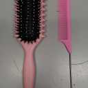 Curly Hair Brush Detangling and Curl Defining Brush Reduces Pulling Enhances Curl Separation Ergonomic Design for All Hair Types By Candybrush Pink (Pink)